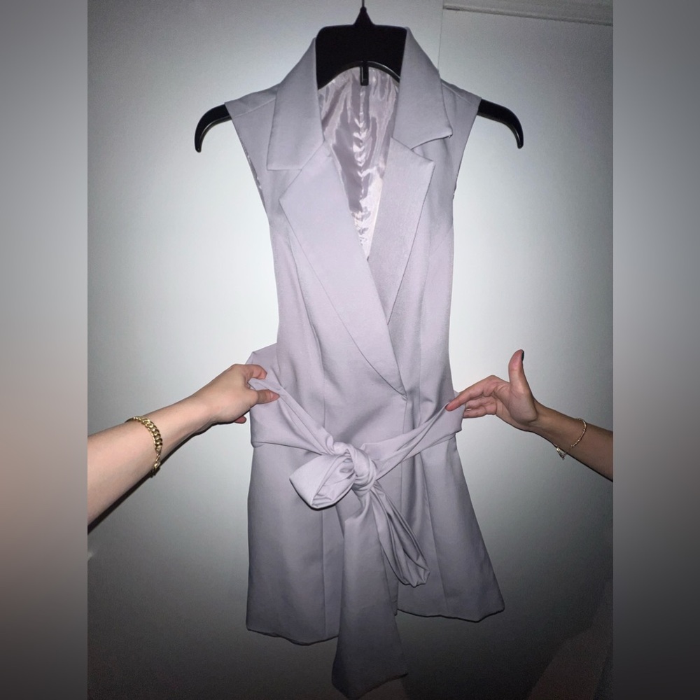 Lilac wrap around vest